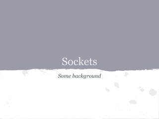 Sockets
● Network protocols are handled through a
  programming abstraction known as sockets.
  Socket is an object similar to a file that
  allows a program to accept incoming
  connection, make outgoing connections, and
  send and receive data. Before two machines
  can communicate, both must create a socket
  object. The Python implementation just calls
  the system sockets API.
● For more info $ man socket
 