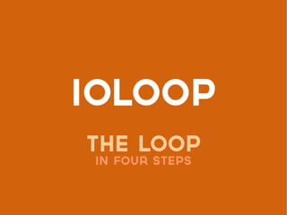 IOLOOP
THE LOOP
in four steps
 