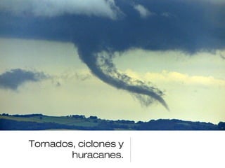 Tornados, ciclones y
        huracanes.
 