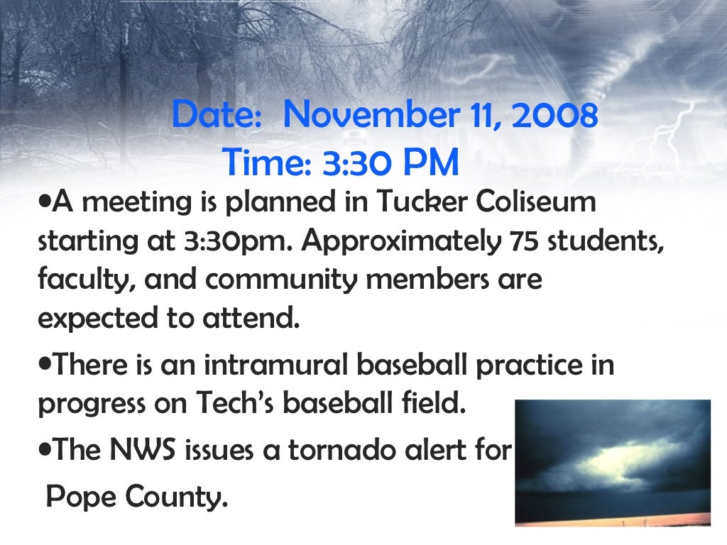 Tornado Table Top Exercise Hits Campus