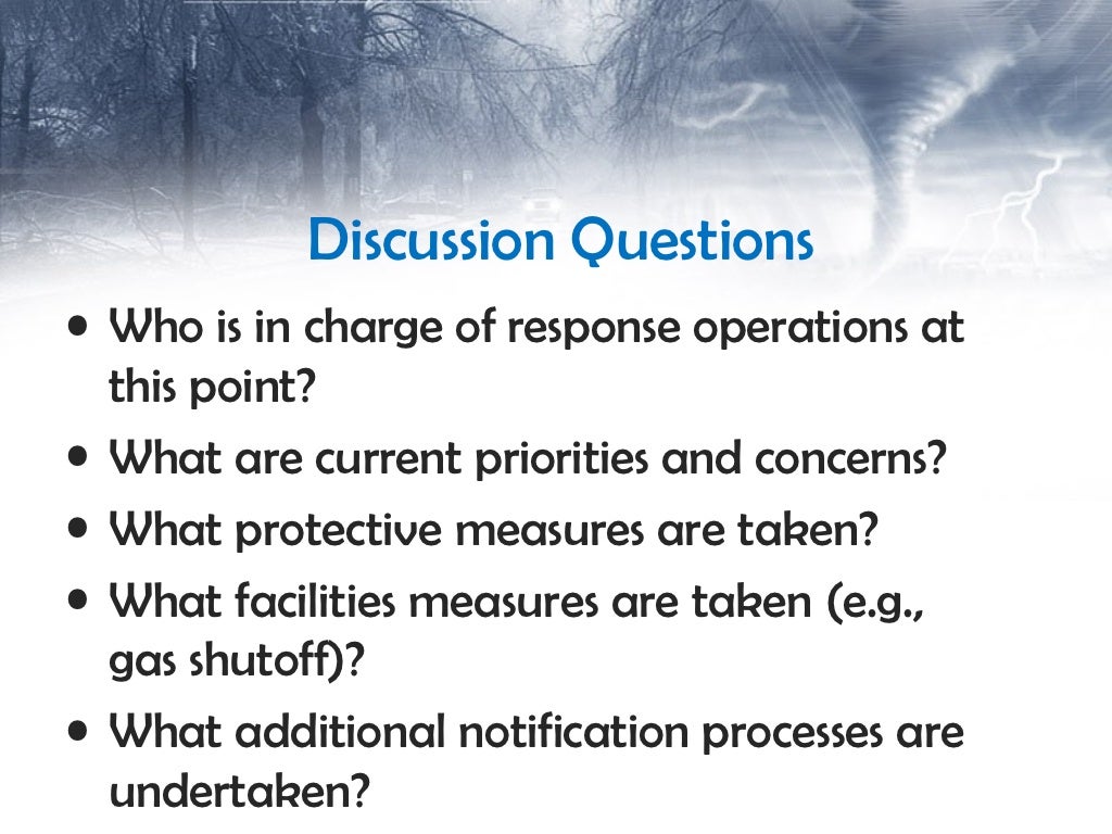 Tornado Table Top Exercise Hits Campus