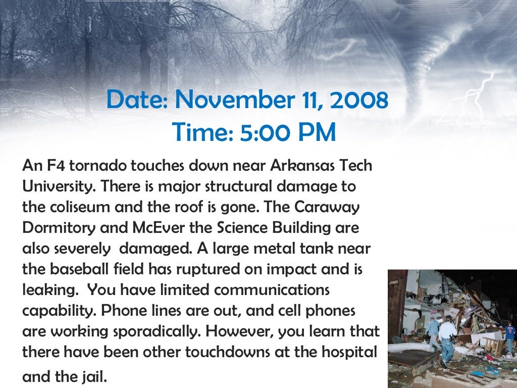 Tornado Table Top Exercise Hits Campus