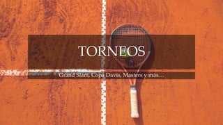 TORNEOS
Grand Slam, Copa Davis, Masters y más…
 
