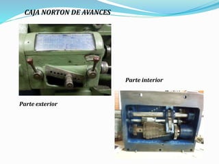 CAJA NORTON DE AVANCES 
Parte exterior 
Parte interior 
 