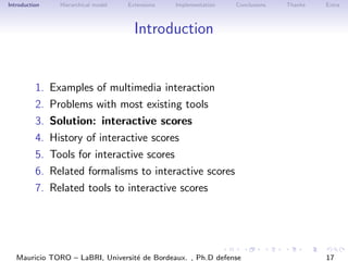 Introduction Hierarchical model Extensions Implementation Conclusions Thanks Extra
Introduction
1. Examples of multimedia ...