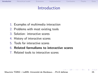 Introduction Hierarchical model Extensions Implementation Conclusions Thanks Extra
Introduction
1. Examples of multimedia ...
