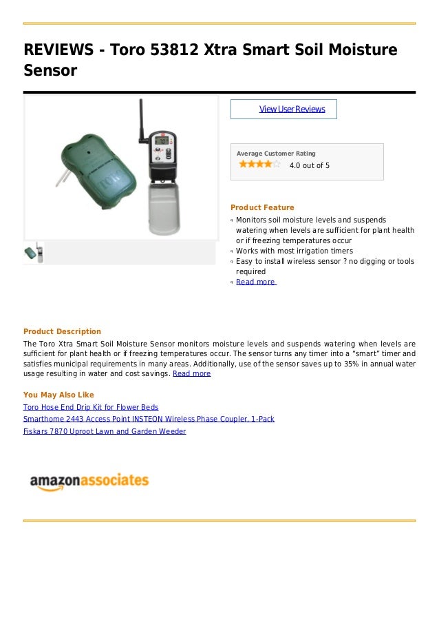 Toro 53812 xtra smart soil moisture sensor