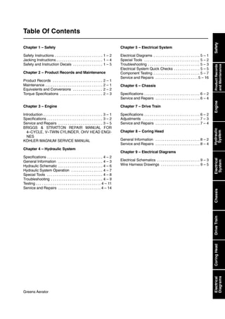 Toro Greens Aerator Service Repair Manual | PDF