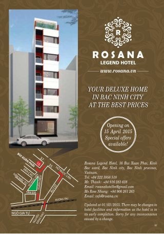 Rosana Legend Hotel in Bac Ninh city