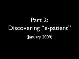 "Gimme my damn data!" - e-Patient Dave's keynote at Medicine 2.0 2009