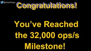 Congratulations!
You’ve Reached
the 32,000 ops/s
Milestone!
Congratulations!Congratulations!
@VictorFAnjos
 