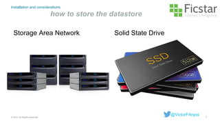 Installation and considerations
how to store the datastore
Storage Area Network Solid State Drive
7© 2015. All Rights Reserved.
@VictorFAnjos
 