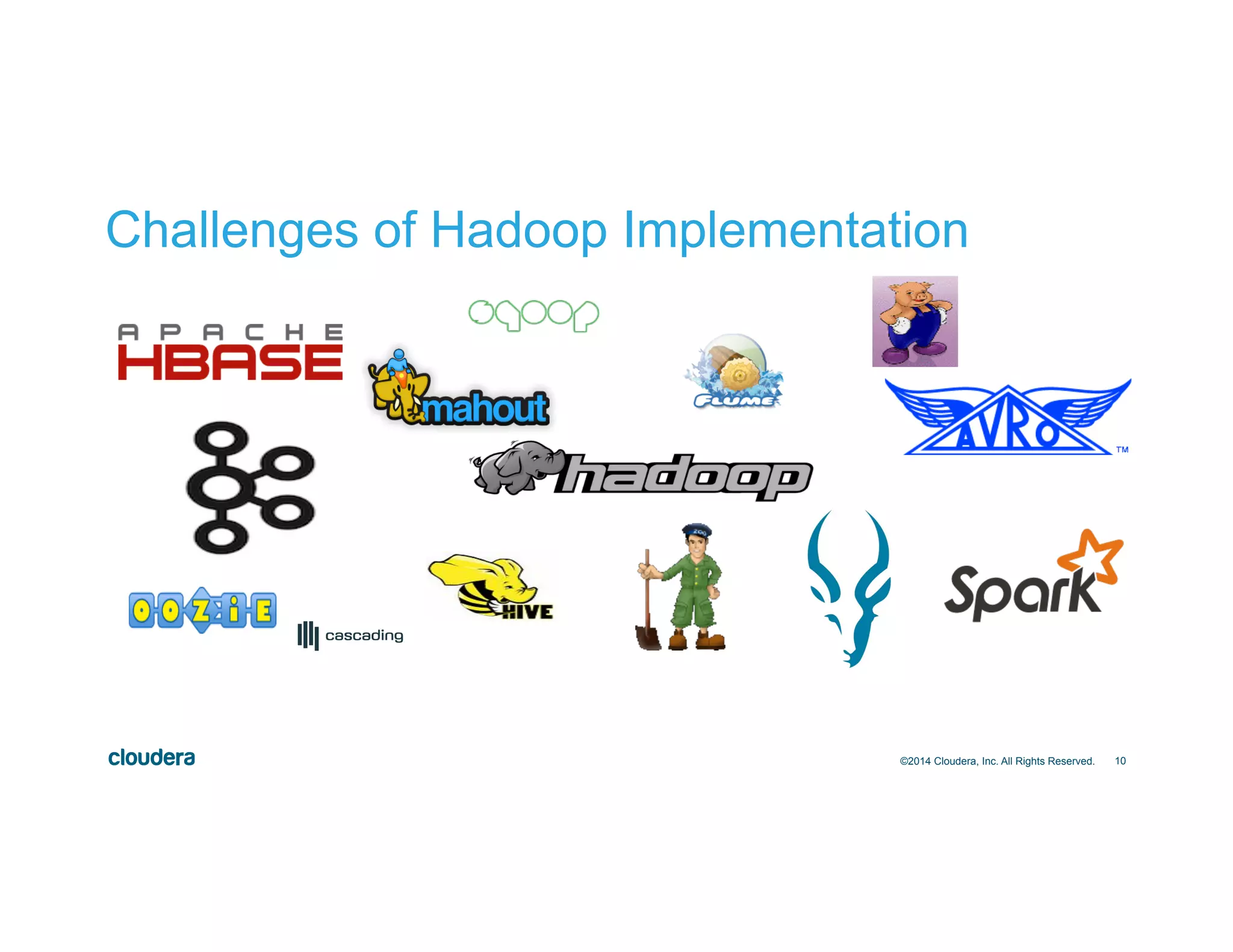 10 Challenges of Hadoop Implementation ©2014 Cloudera, Inc. All Rights Reserved. 