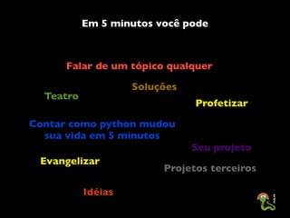 Apresentando o I Toró de Palestras do PUG-PE