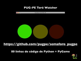 Apresentando o I Toró de Palestras do PUG-PE