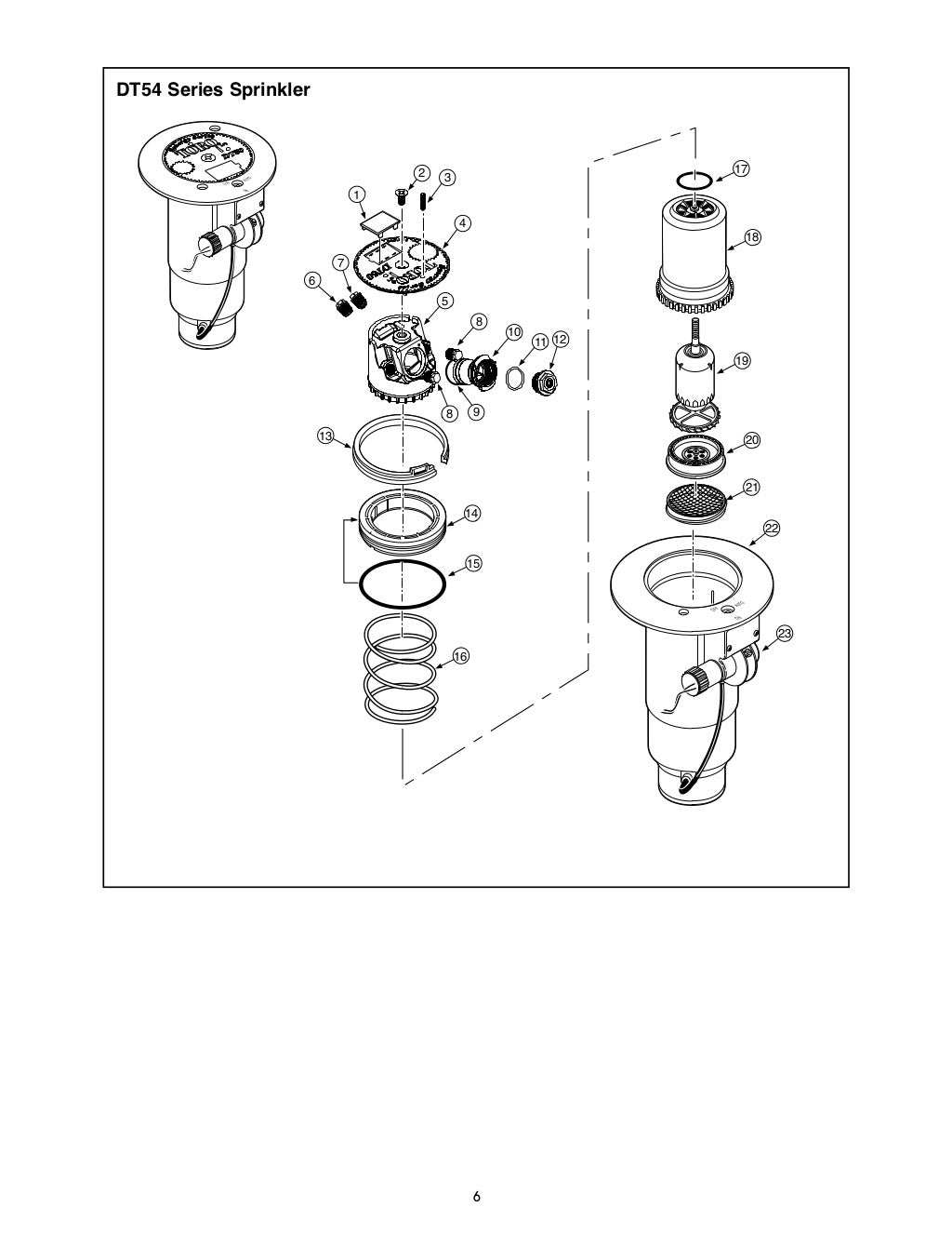 sportsturf irrigation Toro parts breakdown