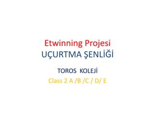 Etwinning Projesi
UÇURTMA ŞENLİĞİ
TOROS KOLEJİ
Class 2 A /B /C / D/ E
 