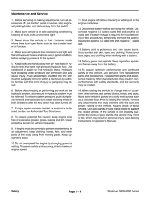 Toro workman 3000 series service repair manual sn 240000001 and above | PDF