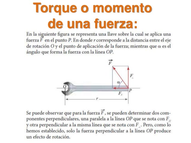 Torque o momento de una fuerza