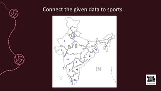 Connect the given data to sports
 
