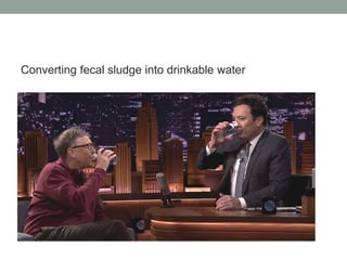 Converting fecal sludge into drinkable water
 