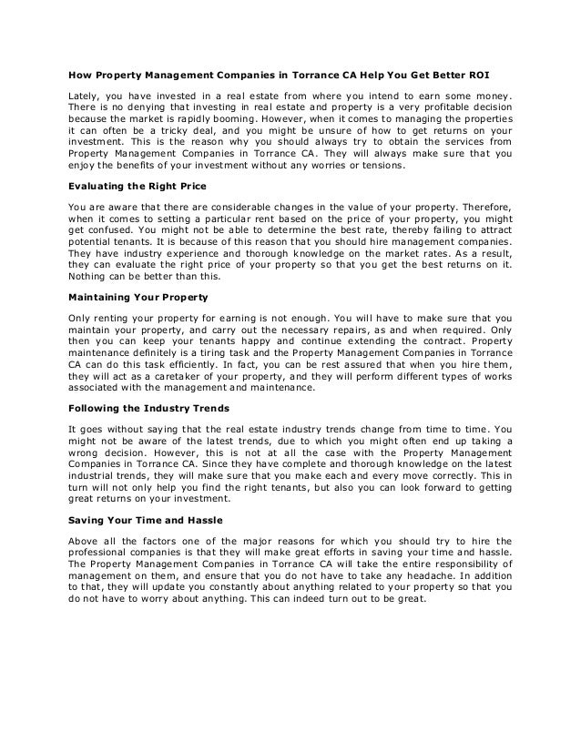 Torrance Property Managers