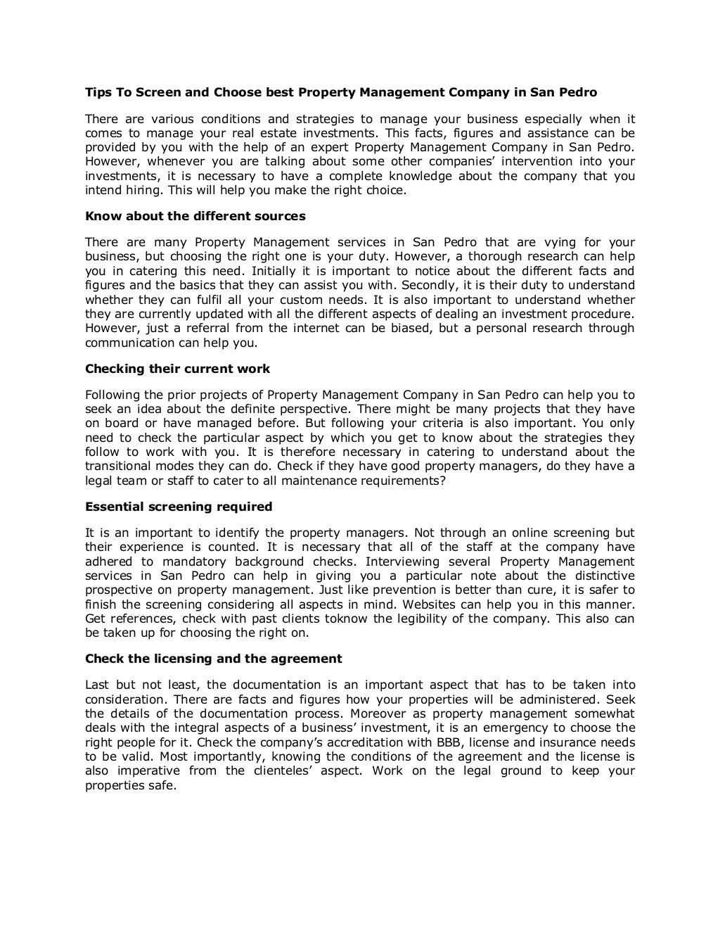 Torrance Property Managers