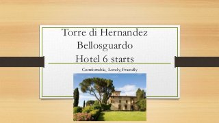 Torre di Hernandez
Bellosguardo
Hotel 6 starts
Comfortable, Lovely, Friendly
 