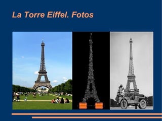 Situada en el extremo del Campo de Marte a la orilla del río Sena, este monumento parisino, símbolo de Francia y su capital, fue el noveno lugar más visitado del país en 2006 y el monumento más visitado del mundo con 6.893.000 de visitantes en 2007. 
