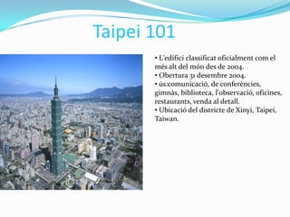 La torre es troba 324 metres (1.063 peus) d'al?ada.