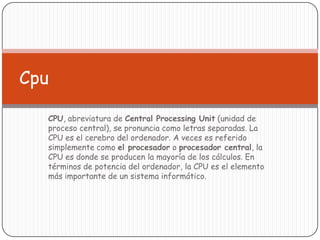 Partes de una computadora | PPTX