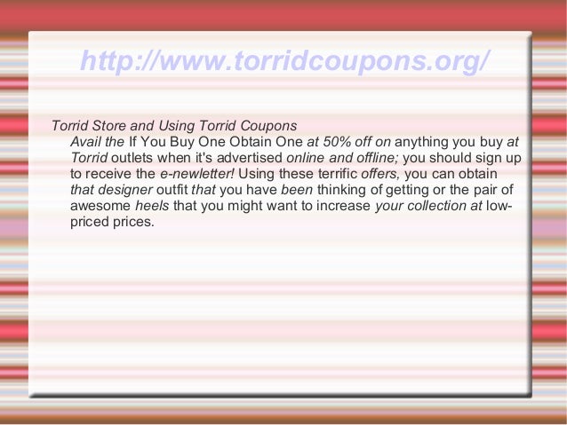 Torrid Coupons