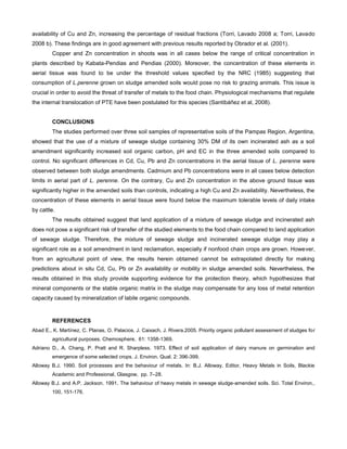 Feasibility of using a mixture of sewage sludge and incinerated sewage ...