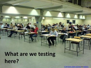 Whatarewetestinghere?CC BY Some rights reserved by kalleboo