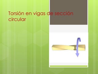 Torsión en vigas de sección
circular
 