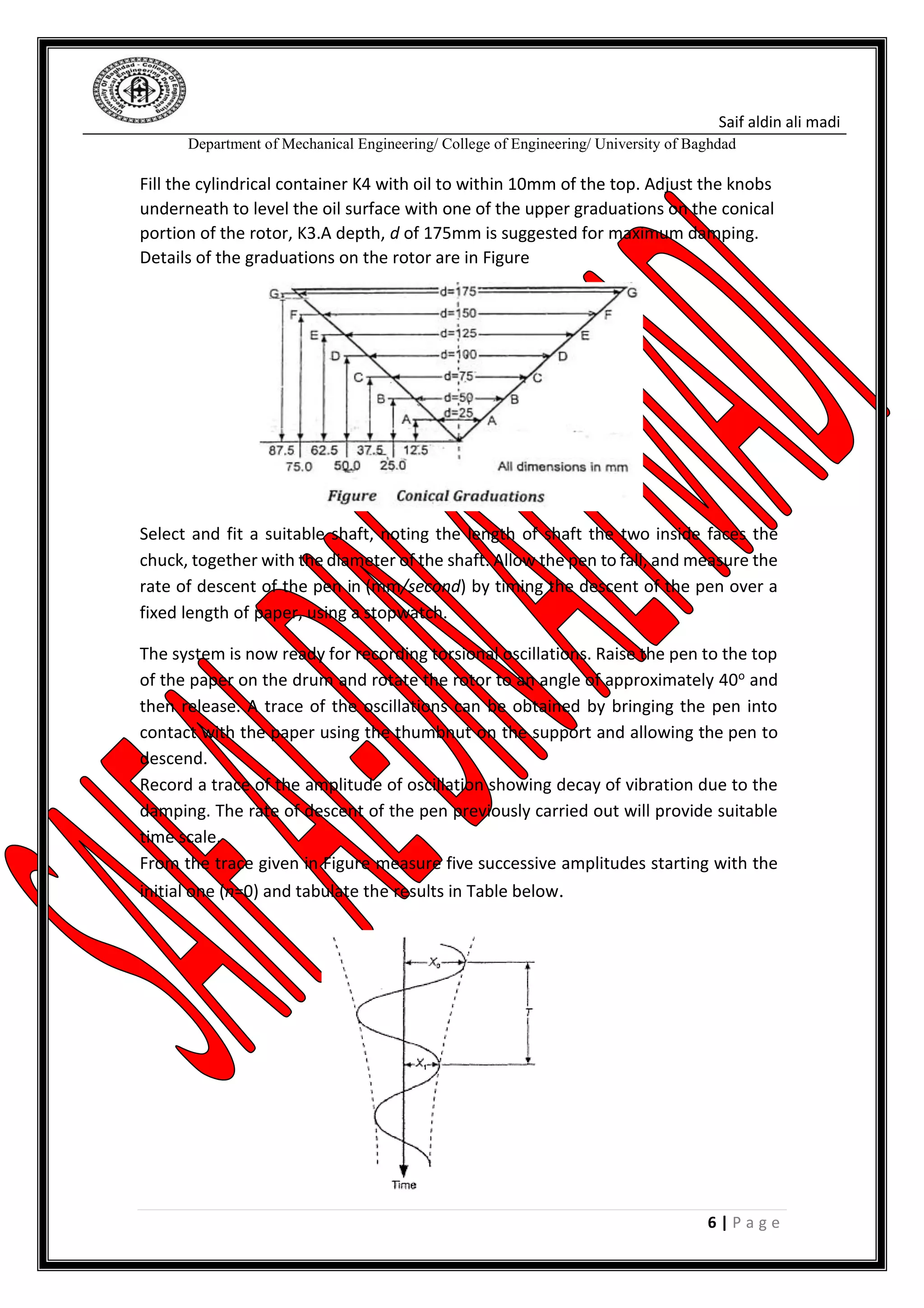 Torsional oscillation of a single rotor with viscous damping | PDF