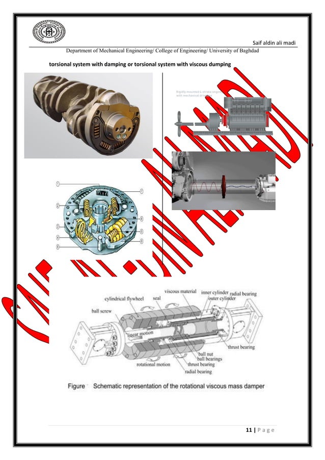Torsional oscillation of a single rotor with viscous damping | PDF ...