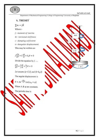 Torsional oscillation of a single rotor with viscous damping | PDF