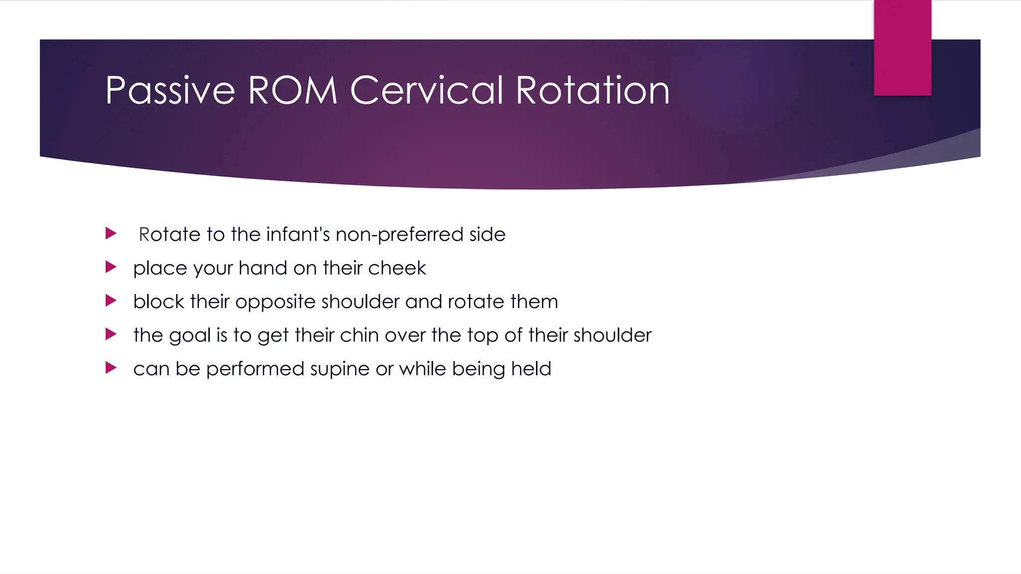 Infant Neck Rotation Torticollis / Wry Neck PT Management.pptx