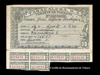 Cartilla de Racionamiento de Tabaco 