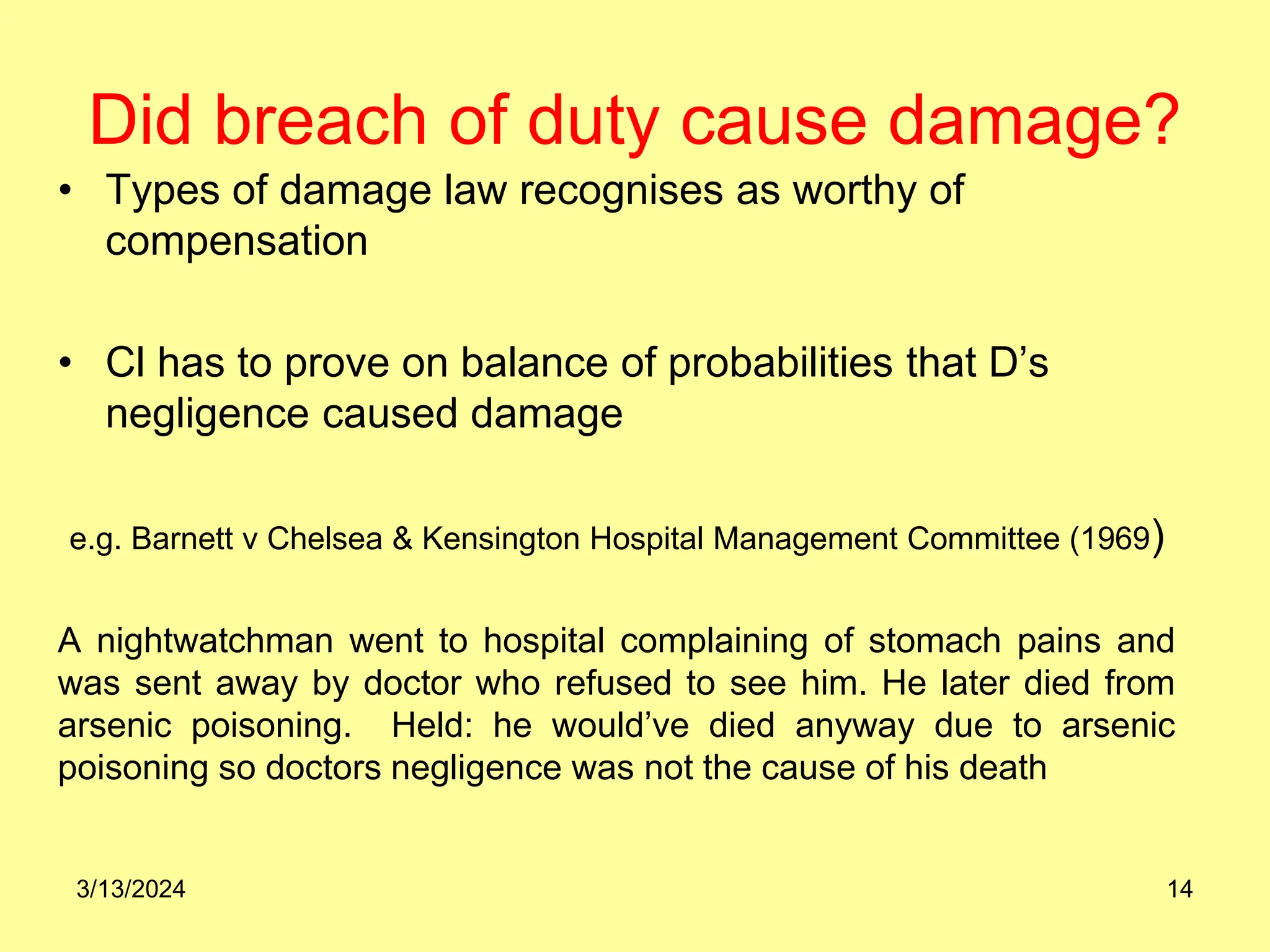 Tort law introduction into negligence. Pp PPT