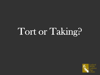Tort or Taking? 