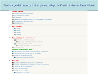 El pilotatge del projecte 1x1 al pla estratègic de l’Institut Manuel Sales i Ferré 