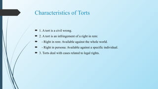 Torts and Their Key Elements 1.5.pptxComprehensive Guide to Torts ...