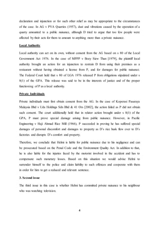 Tort Tutorial Answer Question 5