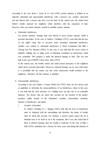 Tort Tutorial Answer Question 5