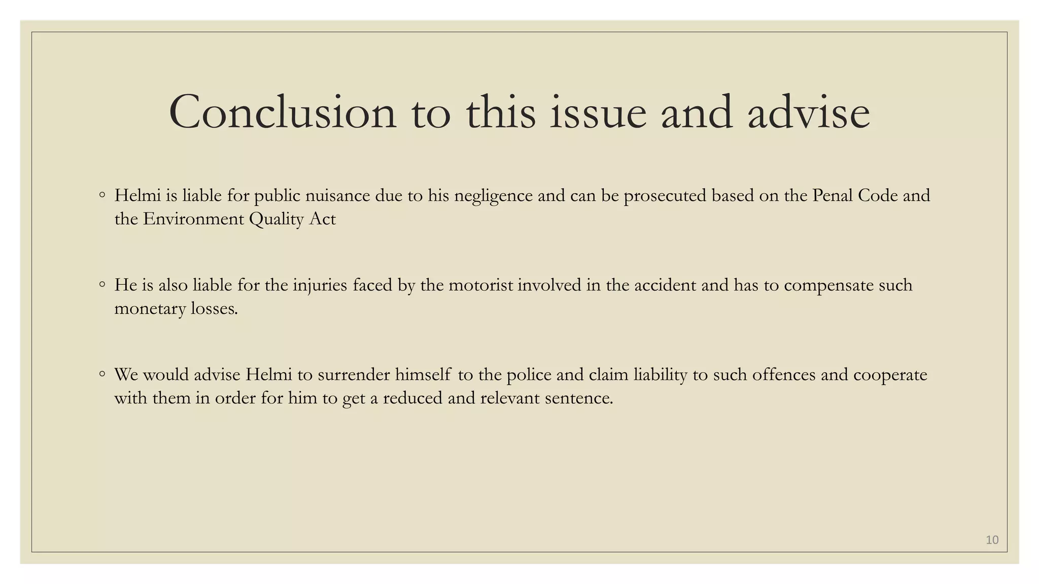 Tort Tutorial Answer Question 5 (Slides)