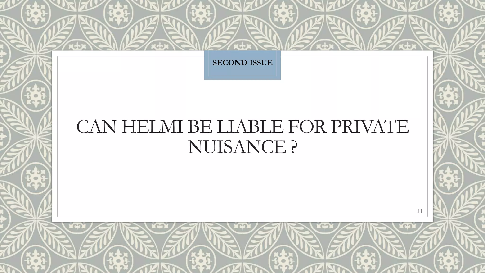 Tort Tutorial Answer Question 5 (Slides)