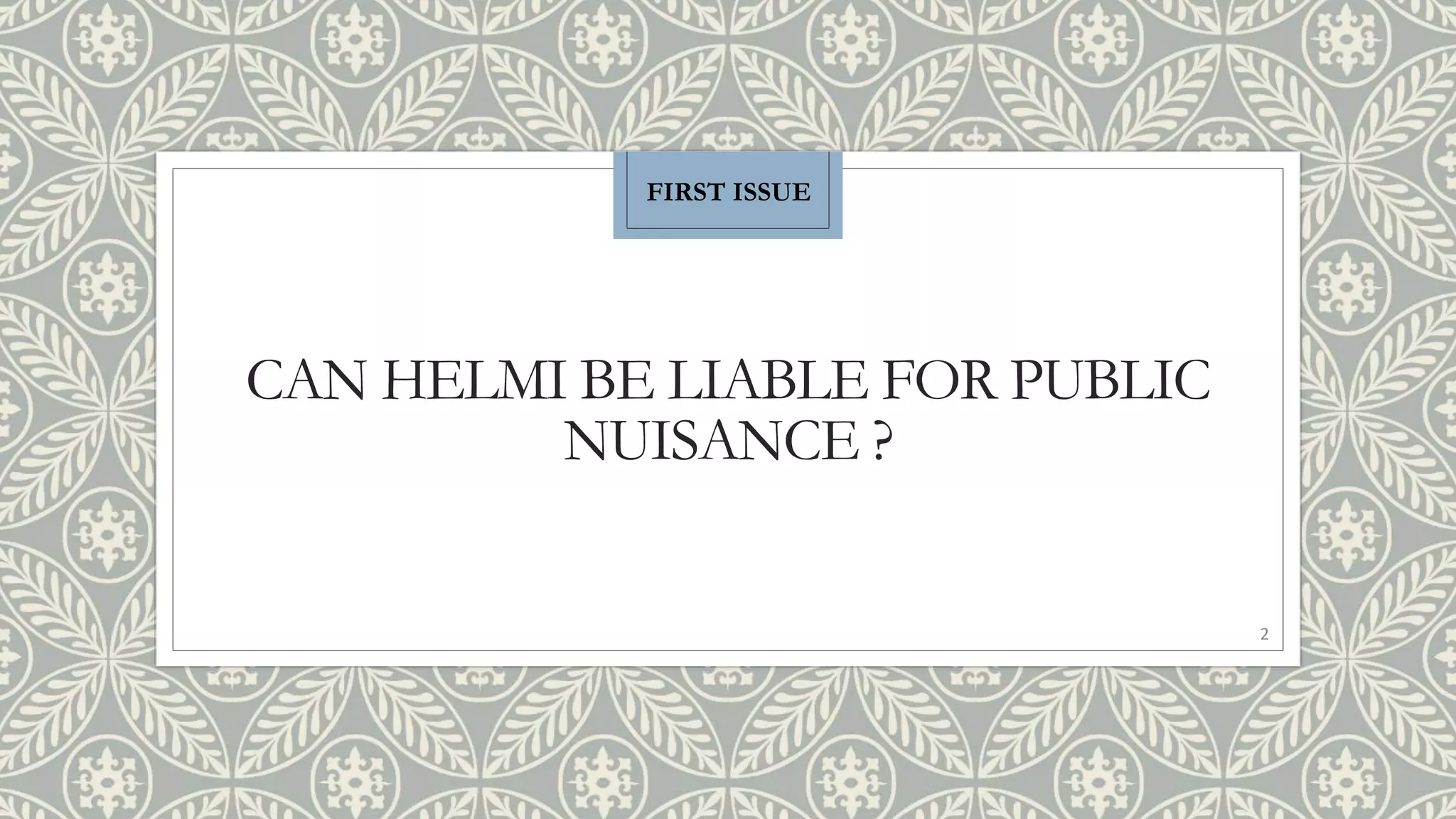 Tort Tutorial Answer Question 5 (Slides)