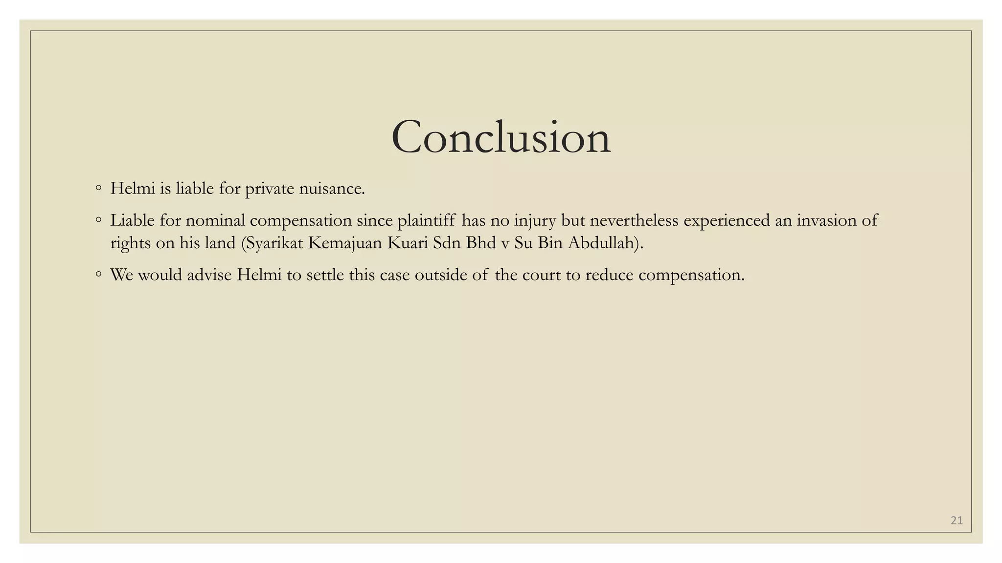 Tort Tutorial Answer Question 5 (Slides)